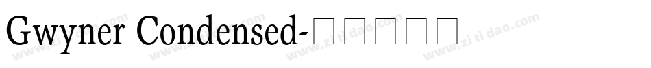 Gwyner Condensed字体转换